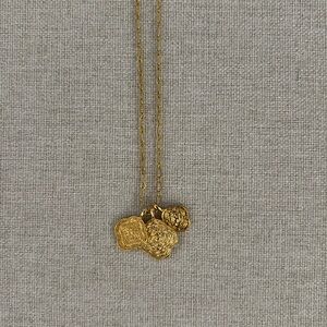 Gorjana necklace gold chain clover charm pendant